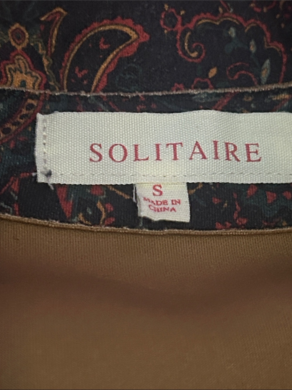Anthropologie Solitaire Paisley Belted Trench Faux Suede Coat Women's Size S - Picture 2 of 6